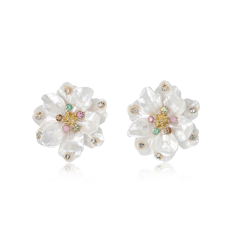 Women Fashion Nz - Neue Schmuck-Blütenohrringe im Muscheldesign, modisch, schlicht