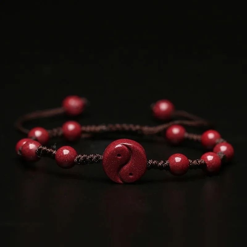 Women Fashion Jewellery - Angepasst Natürliche Red Zinnober Yin Yang