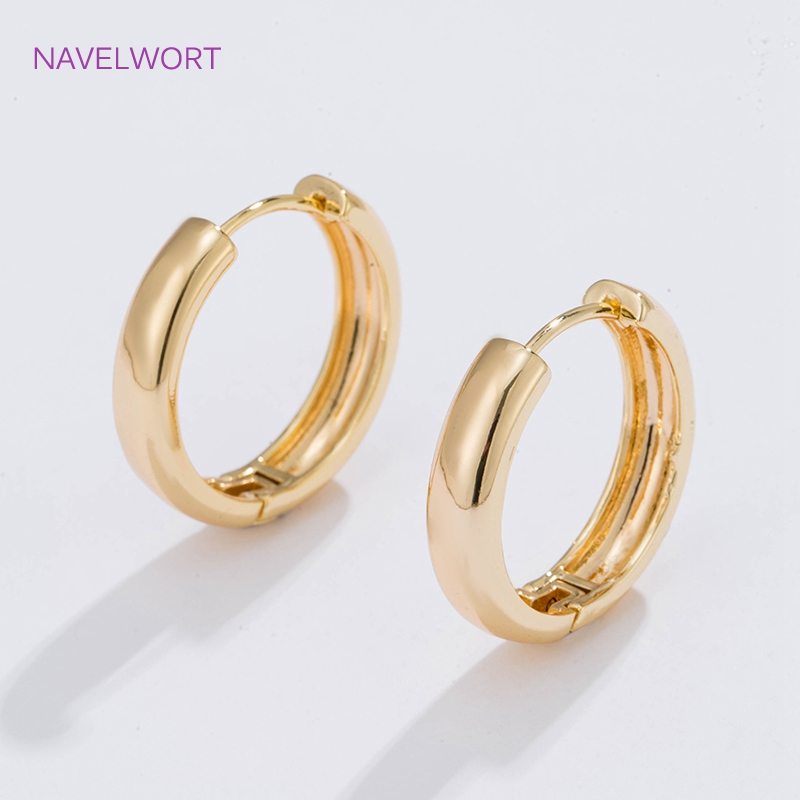 Women Fashion Jewellery - 6 Größen vergoldete Kreisohrringe als Geschenk