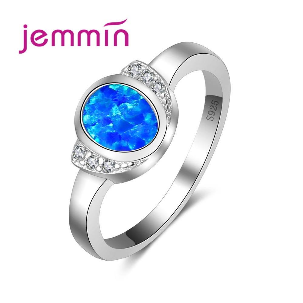 Women'S Fashion Retailers - Großhandel Einzelhandel runde blaue Feuer Opal