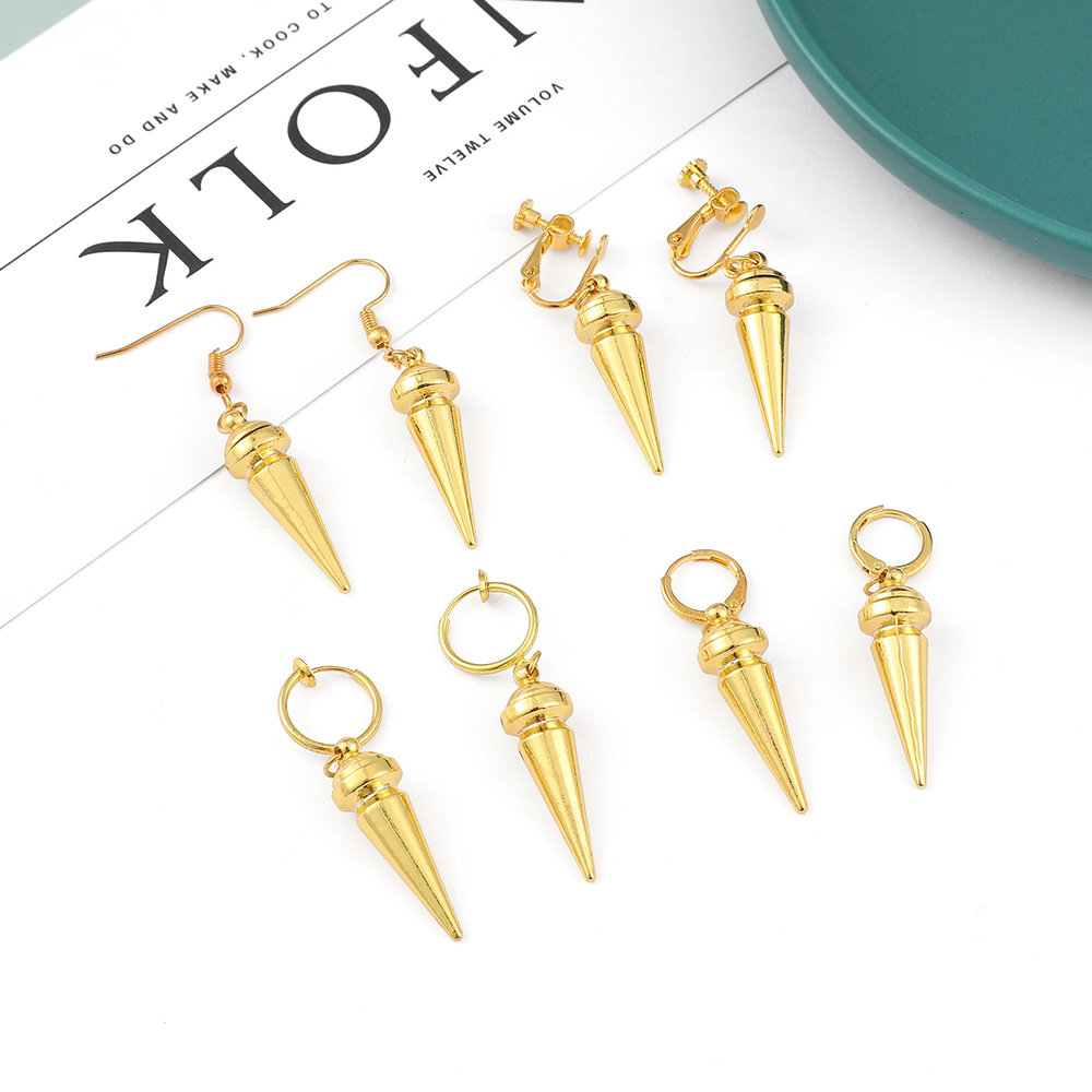 Women Fashion Jewellery - Modischer Anime-Ohrring in Goldfarbe, Minimalistischer Schmuck,