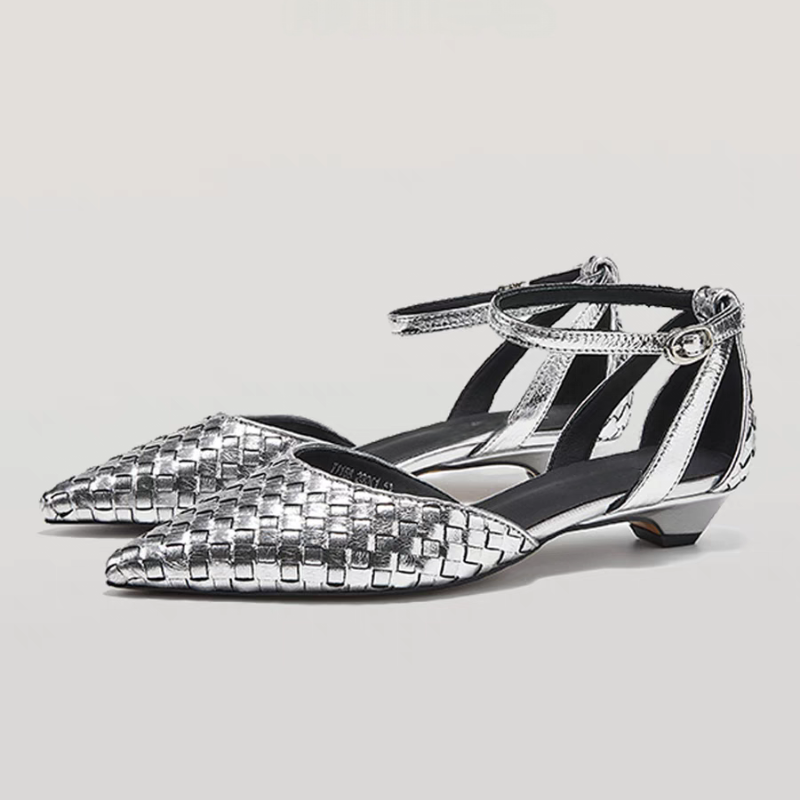 Women'S Fashion Summer 2025 - Spitz Low Heels Frauen Elegante Sandalen