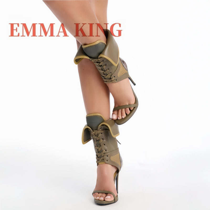 Grüne, knöchelhohe Sandalen fü – Women'S Fashion Boots Bewertung und Preis