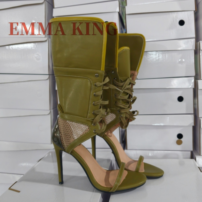 Grüne, knöchelhohe Sandalen fü – Women'S Fashion Boots Bewertung und Preis