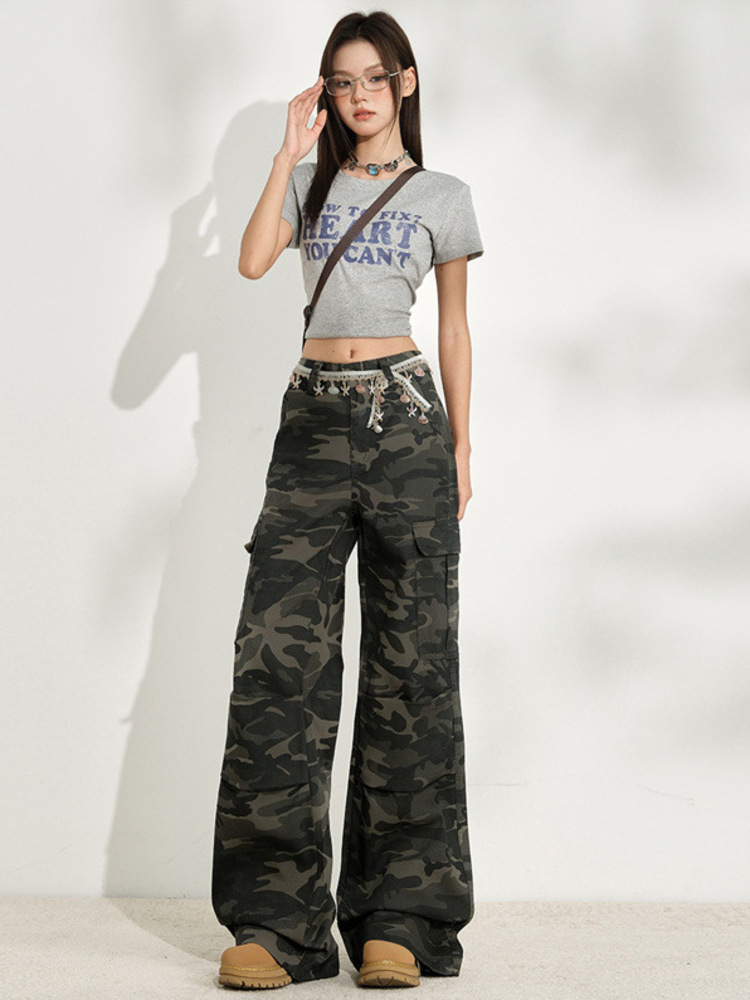 Modische Camouflage Damenjeans – Women'S Fashion Utility Pants Bewertung und Preis