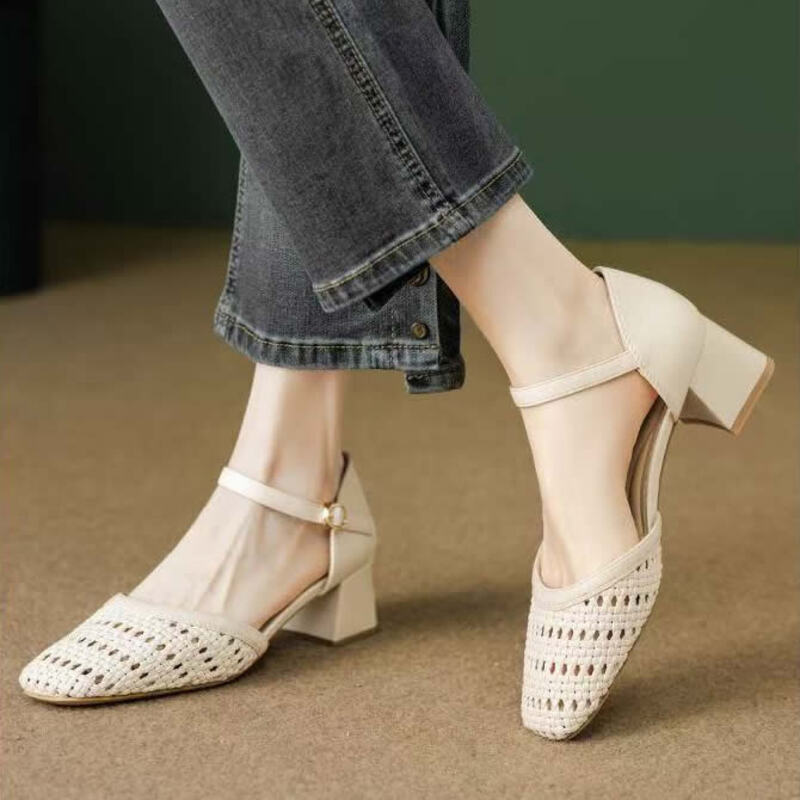 Modische gewebte, hohle, klobi – Women'S Fashion Brand Shoes Bewertung und Preis