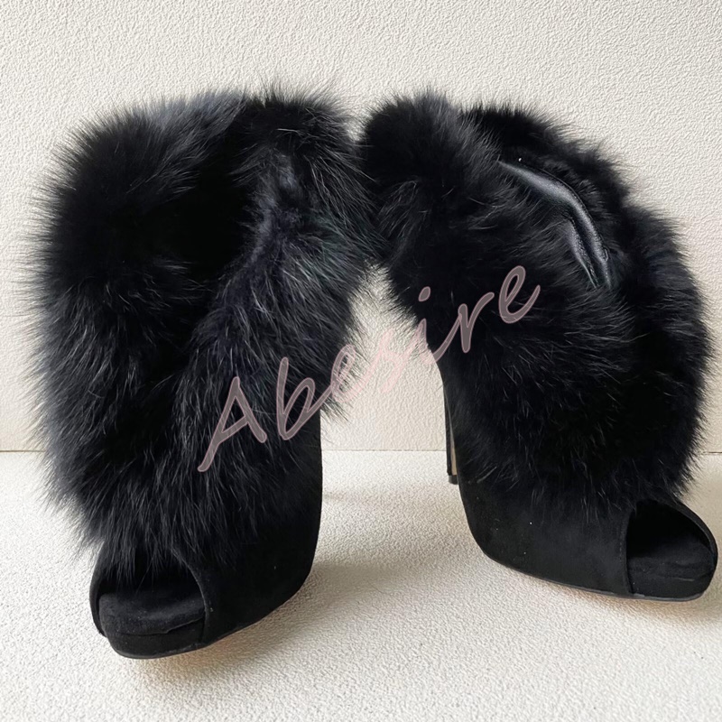 Herbst Wildleder Open-Toe Nack – Women'S Fashion Boots Bewertung und Preis