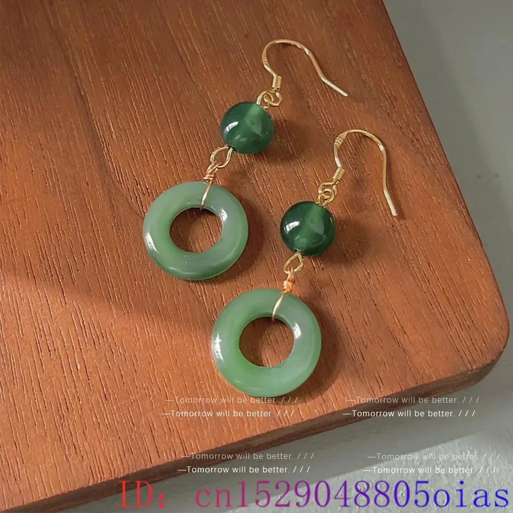 Grüne echte Jade Ring Ohrringe – Women Fashion Jewellery Bewertung und Preis