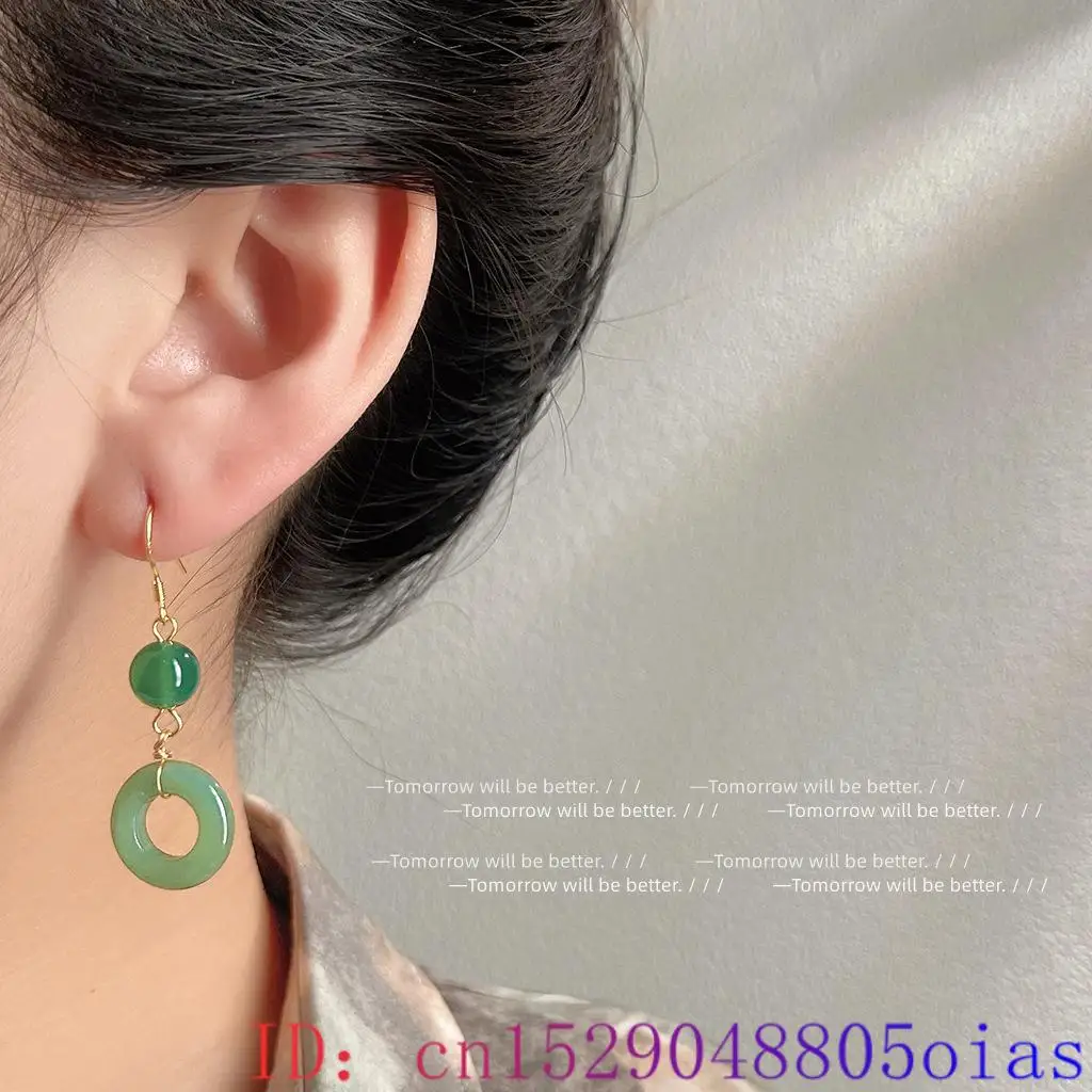 Grüne echte Jade Ring Ohrringe – Women Fashion Jewellery Bewertung und Preis