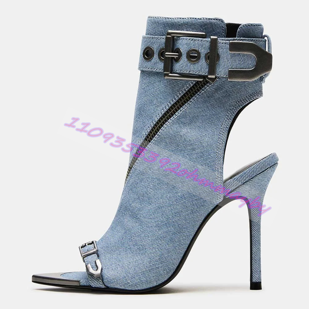 Sommerliche blaue Denim-Stiefe – Women'S Fashion Boots Bewertung und Preis