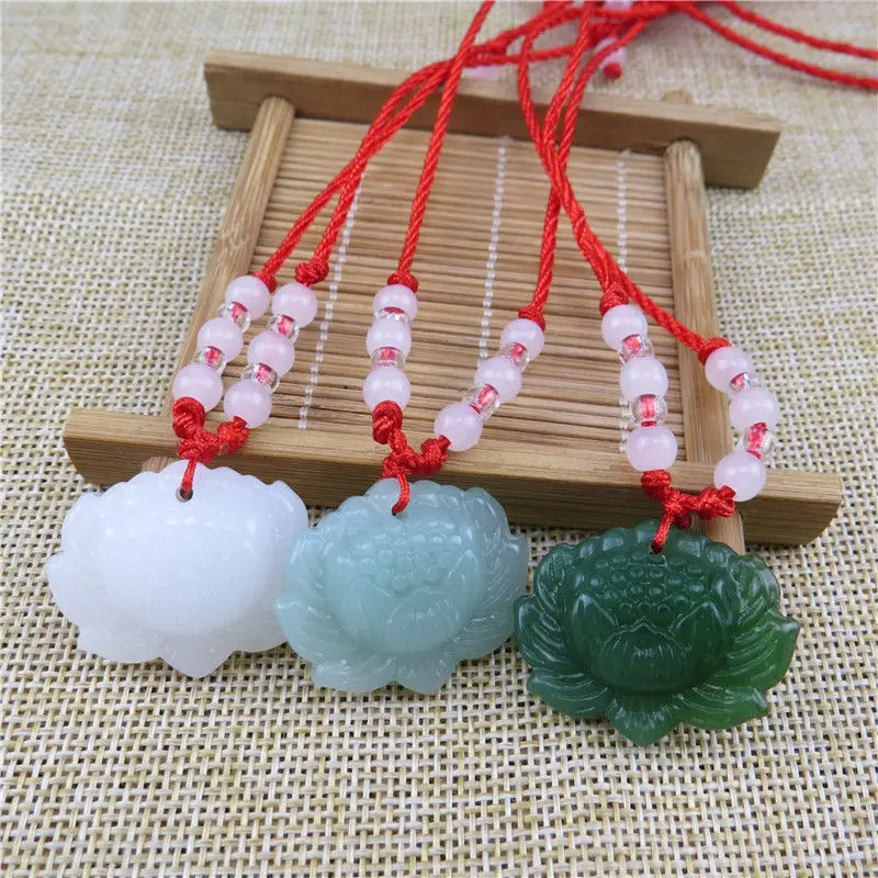 Natürliche Grüne Jade Lotus An – Women Fashion Jewellery Bewertung und Preis