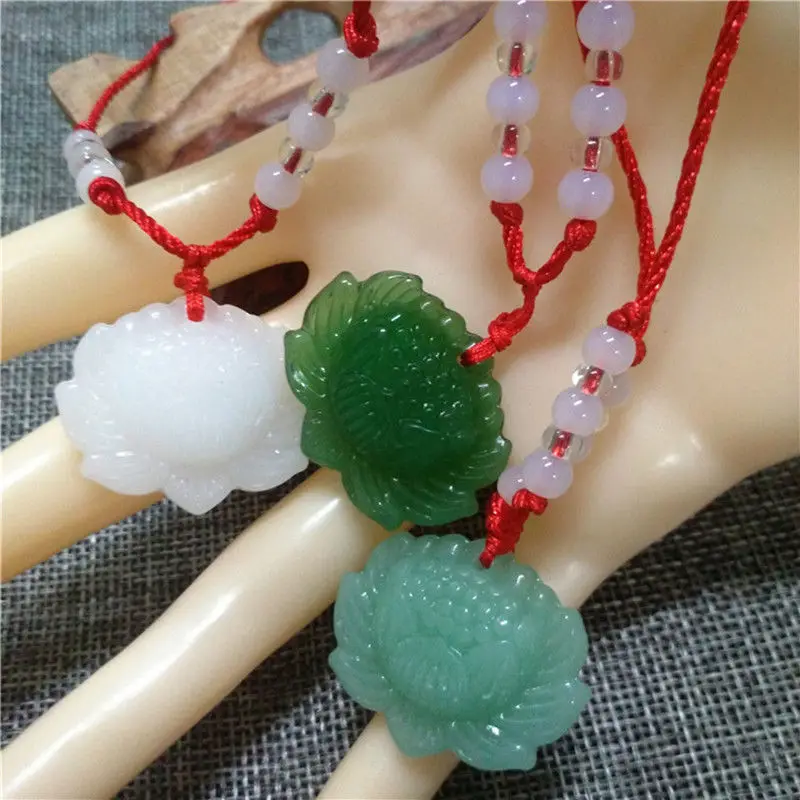 Natürliche Grüne Jade Lotus An – Women Fashion Jewellery Bewertung und Preis