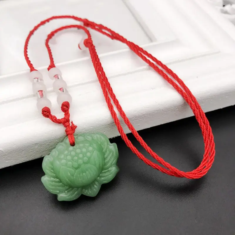 Natürliche Grüne Jade Lotus An – Women Fashion Jewellery Bewertung und Preis