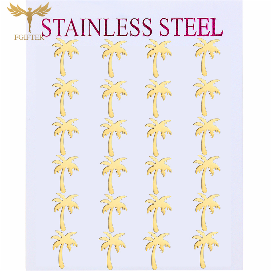 12 Paar Goldene Edelstahl-Ohrr – Women'S Fashion Retailers Bewertung und Preis