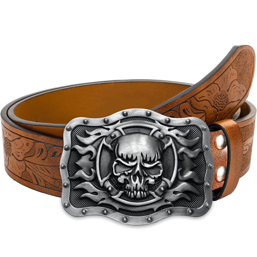 Gürtel mit Totenkopf-Flamme, e – Women Fashion Nz Bewertung und Preis