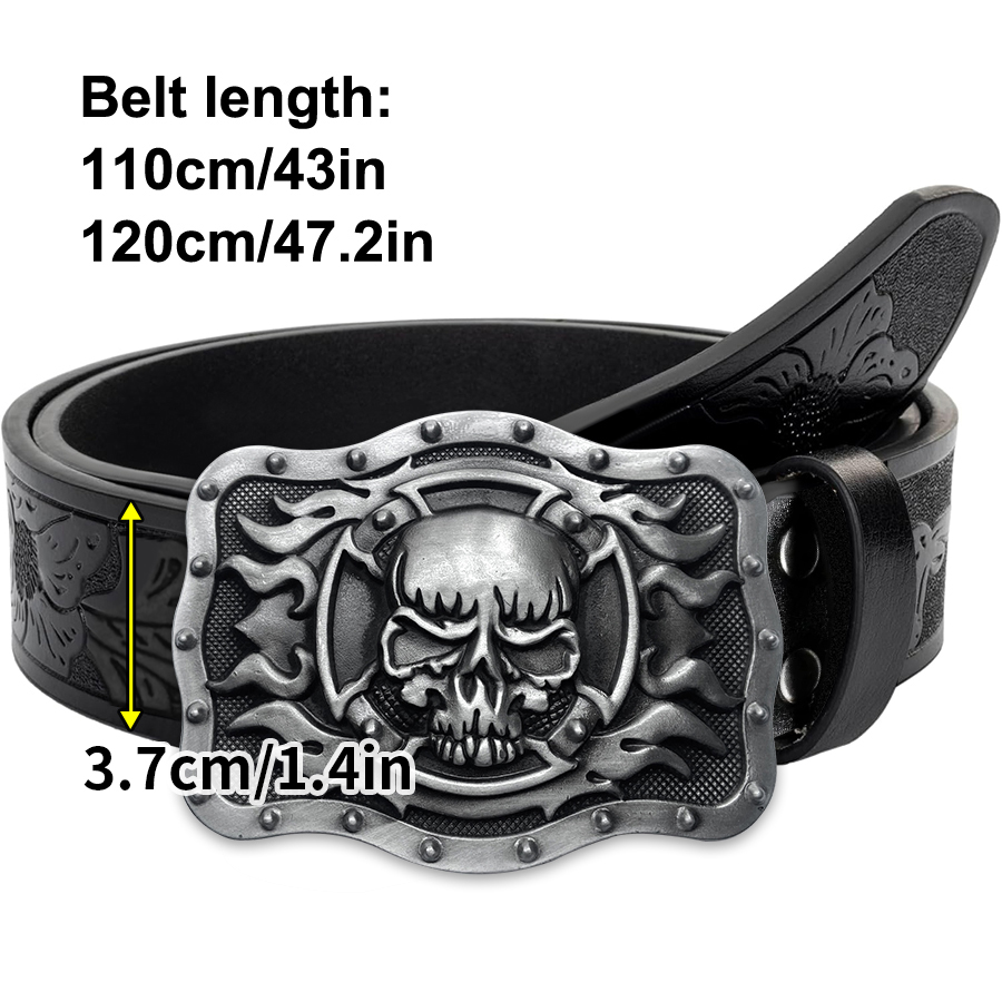 Gürtel mit Totenkopf-Flamme, e – Women Fashion Nz Bewertung und Preis