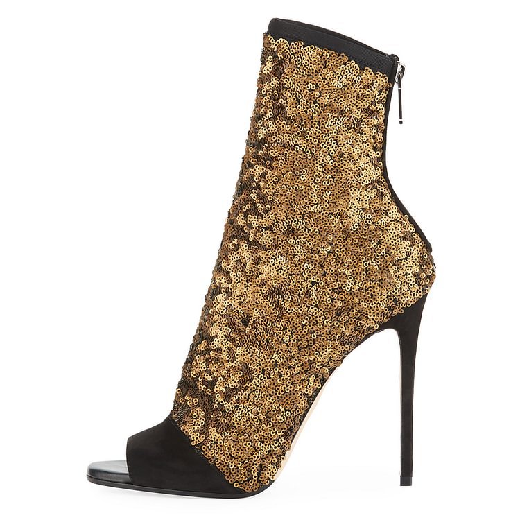 Patchwork BlingBling Peep Toe  – Women'S Fashion Boots Bewertung und Preis